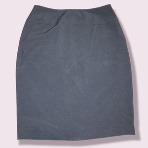 Metaphor Black Poly Rayon Blend Career Skirt sz 16